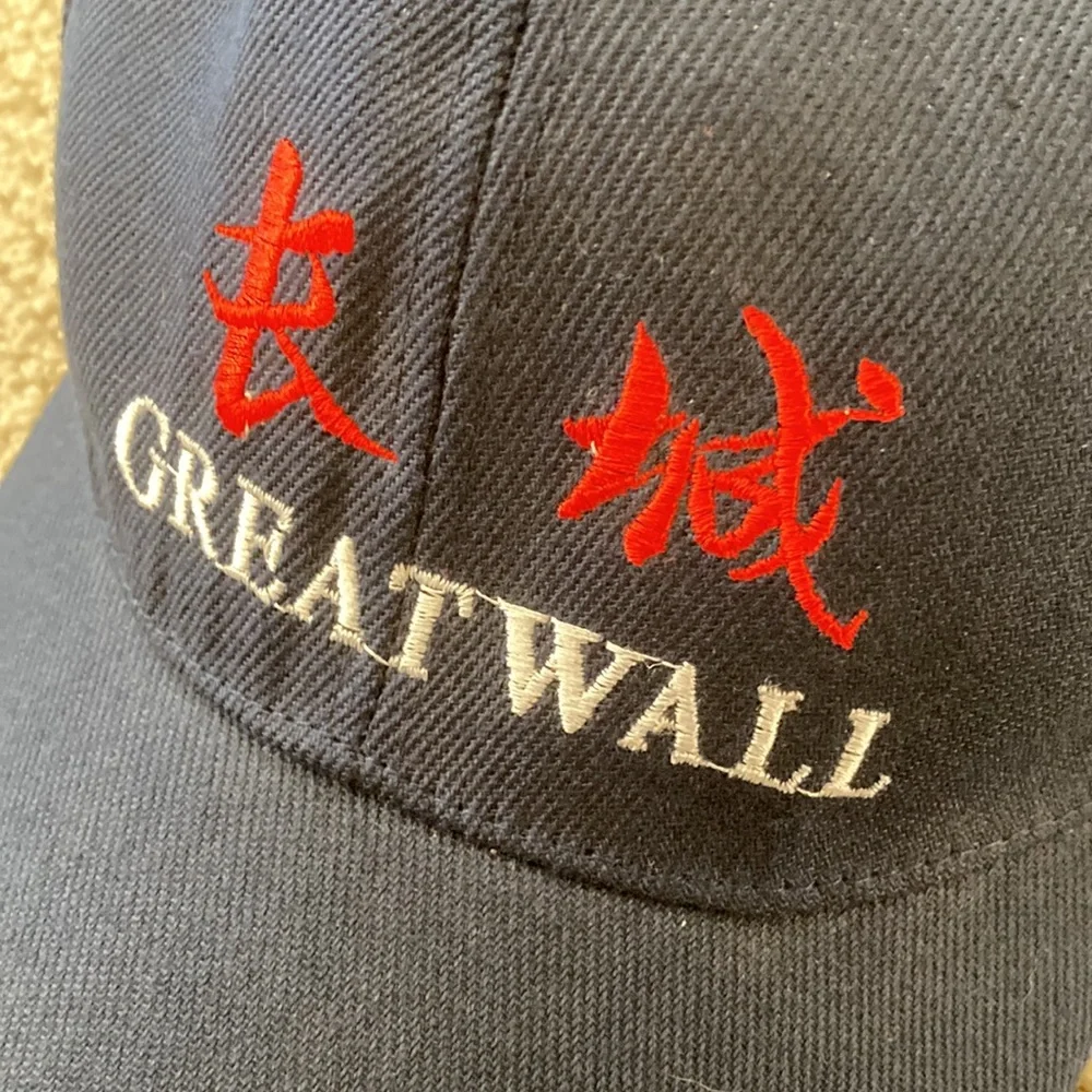 Great Wall of China Baseball Hat Cap Velcro Strap Navy Blue Unisex One Size